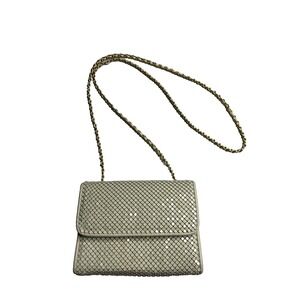 Vintage Whiting & Davis Metal Mesh Ivory Purse‎ Clutch Crossbody Evening Formal